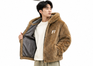 Sudadera con capucha Sherpa extragrande para hombre, estilo urbano personalizado, chaqueta de forro polar de felpa con cremallera completa, ropa de invierno suave y cálida, proveedor mayorista EE. UU. - Product Image 2