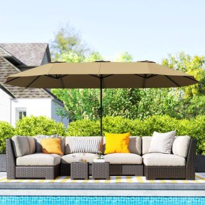 Ombrellone a braccio laterale extra large da 4 metri per patio con manovella facile e protezione solare UPF30+ per esterni - Product Image 2
