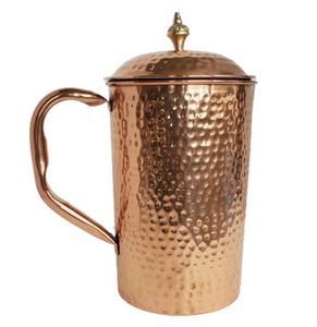 Ensemble de carafes en cuivre pour un service de petit-déjeuner élégant et haut de gamme, ensemble métallique pour servir l'eau avec des verres, durable et réutilisable pour la cuisine. - Product Image 4