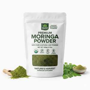 Polvo de Hoja de Moringa Premium, Suplemento Herbal Verde Fino, Nutracéutico de Grado Alimenticio, 100% Natural, Proteína Extraída por Solvente - Product Image 1