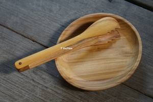 IDEAL BAMBOO Luxury Natural Bamboo Sustainable Kitchen Baking <b>Utensils</b> Long BBQ Tongs 20*2cm/7.8inches Strong Grip Cheese Fruits - Product Image 2