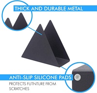 Porte-serviettes triangulaire personnalisable en acier inoxydable, durable, fait main, pour usage commercial en cuisine, restaurants, hôtels, cafés, etc.
