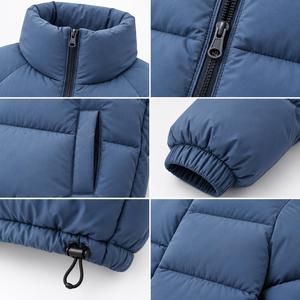 LUXE ATTIRE INDUSTRY Men's <b>Waterproof</b> <b>Hooded</b> Winter <b>Puffer</b> <b>Jacket</b> <b>with</b> Stand Collar Front Logo Polyester Lining Filling 2024 - Product Image 4