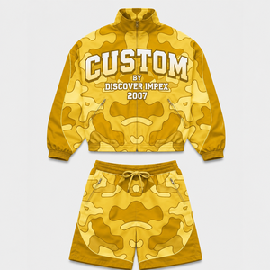 Conjunto Deportivo Ligero Impex Personalizado 2 en 1, Unisex, Chaqueta con Cremallera de Manga Larga y Pantalones Cortos de Secado Rápido para Primavera - Product Image 1