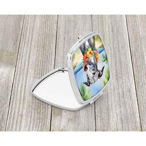 ¡Espejo de maquillaje de mano plegable compacto Greyhound Luau para mujeres y niñas, espejo de viaje decorativo de bolsillo, gran idea de regalo! - Product Image 2