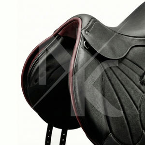 Silla de montar inglesa multiusos de cuero de vaca con estructura de madera para doma y salto, productos de carreras de caballos ingleses de la India - Product Image 4