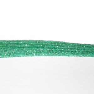 Cuentas Redondas Facetadas de Esmeralda de 2.5mm al por Mayor, Hebras de 20 Pulgadas, 3mm de Altura para la Fabricación de Joyas, Piedra Preciosa Natural - Product Image 1