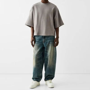 Wholesale OEM 100% Cotton Regular Fit <b>Tshirt</b> with Crew <b>Neck</b> Eco-Friendly Breathable for US Streetwear Brands Retail Ready Supply - Product Image 4