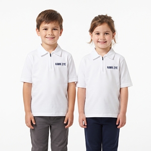 Wholesale High Quality Personalized Polo T-Shirt For <b>Kids</b> Custom Design Quarter Zip Regular Fit Leisure Top - Product Image 1