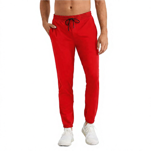 Pantalon de survêtement gris foncé pour homme avec taille élastique et poches latérales, décontracté, en polyester mi-lourd - Product Image 6