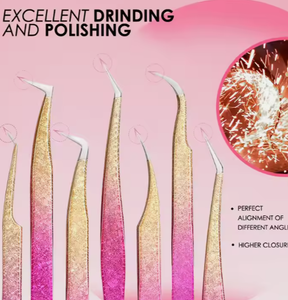 แหนบขนตาปลอมด้ามเงินสีดำกล่องสีชมพูแยกขนตาปลอมฉลากส่วนตัว - Product Image 3