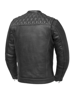 Veste en cuir pour hommes de style motard à manches longues personnalisée nouvel hiver chaud taille adulte veste en cuir pour hommes course automobile - Product Image 2