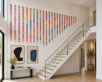 Chaînes décoratives en résine colorée au design moderne, logo personnalisable pour les tailles grandes et courtes