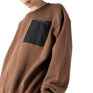 Heavyweight Hoodies Sweatshirts Cotton Oversized Streetwear <b>Men</b> Patchwork Pocket Hip Hop <b>Pullover</b> Terry Hoodies - Product Image 4