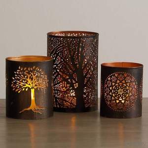 Decor Impex Iron Votive Holder Handmade Durable Tabletop with Customized Printing for <b>Christmas</b> Birthdays Weddings - Product Image 3