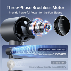 Jisulife <b>Handheld</b> <b>Fan</b> Pro1S Light Brown - Product Image 3