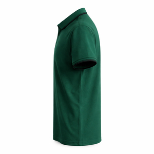 Camiseta de Manga Corta para Hombre, Tejida, de Color Sólido, Cuello con Botones, Informal, de Alta Calidad, 100% Algodón, Nueva en Oferta - Product Image 2