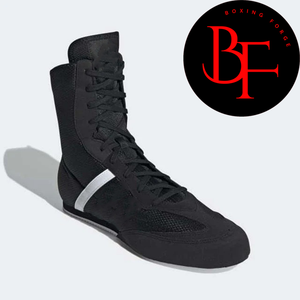 Boxing Forge Chaussures de boxe professionnelles montantes grises respirantes avec semelle antidérapante unisexe pour adulte en cuir véritable - Product Image 2
