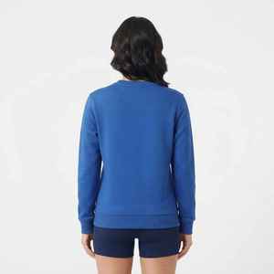 เสื้อสเวตเตอร์คอกลมผู้หญิง สีฟ้า ผ้าฝ้าย 100% ถักลายตัวอักษร สำหรับใส่ในฤดูใบไม้ร่วง - Product Image 2