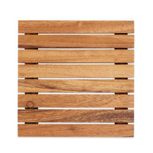 Alfombrilla de ducha de madera maciza premium, resistente al calor, soporte para ollas de cocina, almohadilla de madera natural para encimera y mesa de comedor - Product Image 1