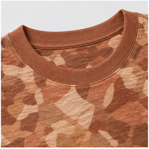 Camiseta de Manga Corta para Hombre con Estampado de Camuflaje de Fragmentos de Terrazo de Arcilla de Cobre Personalizada MTS-CAMO-0017 - Product Image 6