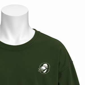 <b>Olive</b> <b>Green</b> Reversed LS Tee Oversized Long Sleeve Cotton <b>T</b> <b>Shirt</b> Vintage Wash Drop Shoulder Casual Streetwear Loose Fit Daily To - Product Image 5