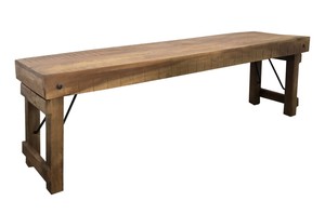 Wood Garden <b>Bench</b> <b>Foldable</b> Outdoor Furniture Durable Iron Outdoor - Product Image 2