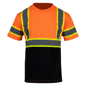Chemises de travail haute visibilité avec bande réfléchissante de haute qualité, t-shirt de sécurité à manches courtes bicolore haute visibilité - Product Image 1