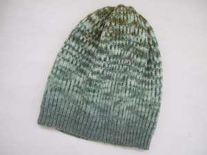 Bonnet tricoté jacquard 100 % coton à revers, dégradé tie-dye, tendance, pour l'hiver, fabriqué en usine - Product Image 3