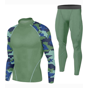 Ensemble de vêtements de compression pour hommes, combinaison de compression athlétique de qualité professionnelle pour hommes, conçue pour l'entraînement en salle de sport, la course à pied et les sports - Product Image 5