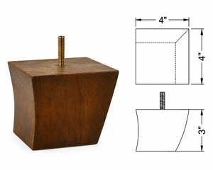 Solid Wood Furniture <b>Leg</b> Square Shape Minimalist Design Heavy Duty Tapered Base <b>for</b> Table <b>Sofa</b> Solid Wood <b>Sofa</b> <b>Leg</b> - Product Image 2