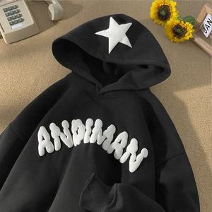 Sudadera con Capucha Personalizada con Estampado 3D en Relieve, 500GSM, Unisex, Hombros Caídos, Felpa Gruesa, Logotipo Grabado - Product Image 3