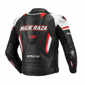 Chaqueta de Cuero Resistente Malik Raza Elite Class |   Artesanía Hecha a Mano |   Equipo de Seguridad Premium - Product Image 6