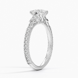 Anillo BOJ 080 con Corte Redondo, Plata 925, Halo de Diamantes, Anillo Solitario con Piedra de 2ct, Color D, VVS1, Moissanita, Certificado GRA, Precio Bajo - Product Image 2