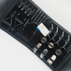 Professional Black Hair Extension Plier Kit Micro Link <b>Bead</b> Opener Pulling Hook Alligator Clips with <b>Beads</b> and <b>Thread</b> - Product Image 3