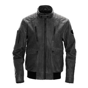 Veste de moto d'hiver tendance en cuir véritable imperméable et coupe-vent pour homme, taille plus, fermeture éclair, coupe ajustée, qualité supérieure - Product Image 4