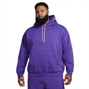 Sweat-shirt à capuche pour homme, épaules tombantes, polaire en polyester 400GSM, sweat-shirt personnalisé, fabrication OEM, marque privée, vêtements urbains - Product Image 1