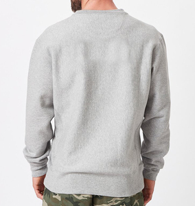OEM Men's <b>Grey</b> Sweatshirt Crew Neck <b>Hoodies</b> Pullover Cotton Streetwear Plus Size Wholesale Charcoal Fashion Clothing - Product Image 4