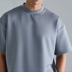 Camiseta de Alta Calidad 100% Algodón, Gruesa, de Lujo, Antiarrugas, Estilo Urbano, Unisex, con Logotipo Personalizado, Corte Cuadrado, para Hombre - Product Image 3