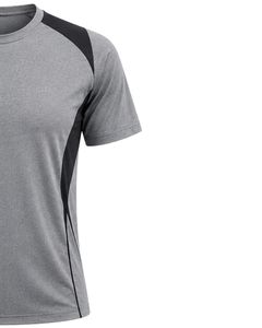 Gray And Black Quick Dry <b>Polyester</b> Sports T <b>Shirt</b> For Men Custom Training Running Jersey Breathable Gym Wear Tee Top Pro - Product Image 4