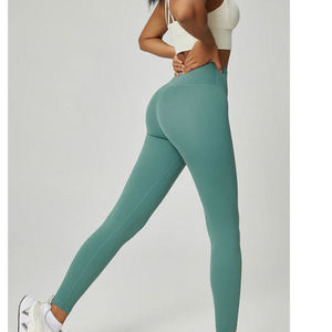 Conjunto Deportivo de Yoga para Mujer, Diseño Sólido, Transpirable, Tallas Grandes, Cintura Elástica, Spandex/Nylon, Elástico en 4 Direcciones, Conjunto de 2 Piezas, Pakistán - Product Image 3