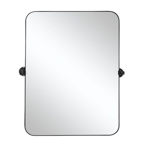 Mango Wood Rectangle Mirror Industrial Metal Angle Frame Wholesale - Product Image 2