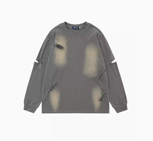 Sudadera con Capucha Larga de Otoño, Extra Grande, de Doble Capa, de Forro Polar de Poliéster/Algodón, Ligera, Transpirable, Antiarrugas y Ecológica de Alta Calidad - Product Image 1