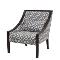 Fauteuil contemporain en bois massif, rembourré, design moderne - Salon, chambre, appartement, bureau, hôtel, restaurant