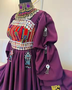 Traditional Dresses Afghan Pushtu Dress Wedding Party Outerwear Afghani Cultural Clothes <b>Embroidery</b> Design Afghan Kuchi Dress - Product Image 5