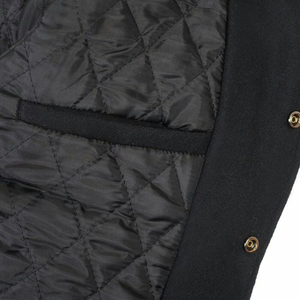 Blouson universitaire homme 2024 élégant en laine fine de haute qualité, col montant, pour l'hiver, vente en gros, patch brodé personnalisé, prix bas - Product Image 5