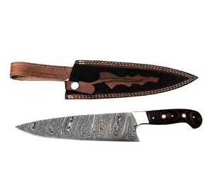 Wholesale PRESTIGE BLADES Customized High Quality Handmade Durable Extra <b>Sharp</b> Damascus Steel Chef <b>Kitchen</b> <b>Knife</b> Ambidextrous - Product Image 2