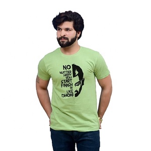 100% coton hommes T-Shirt populaire Slim Fit col rond conception avec Logo personnalisé en gros sérigraphie T-shirts à vendre - Product Image 2