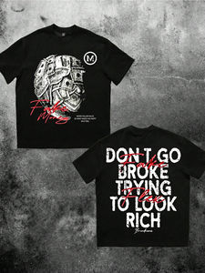 Camiseta de Alta Calidad Talla Grande, Estilo Hip Hop, Moderna, Personalizable con Estampado, 100% Algodón, Hombros Caídos - Product Image 2