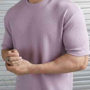Premium 100% Cotton <b>Waffle</b> T Shirt High Quality Oversized Blank Luxury Comfort Custom Logo Bulk - Product Image 4